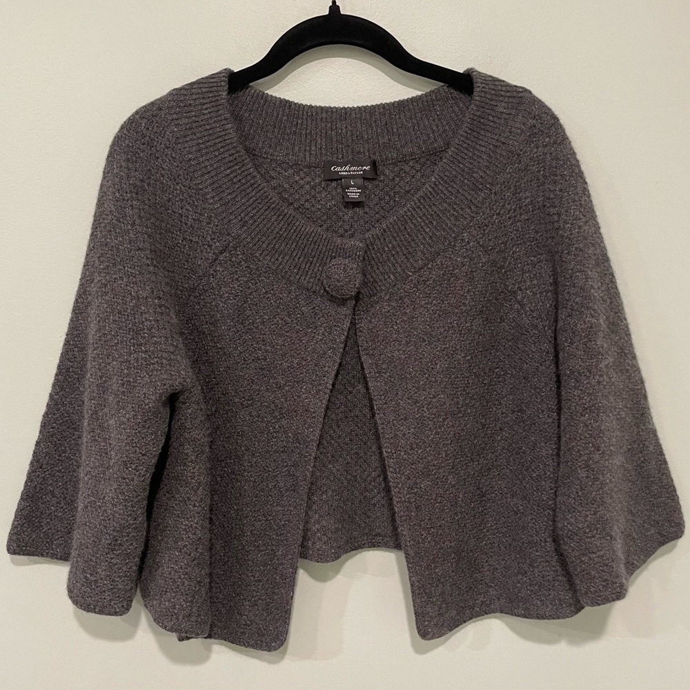 Ladies Lord & Taylor 100% Cashmere Shrug Cardigan Like New!